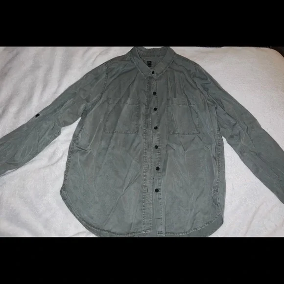 Utility Button Up Shirt Size L - Picture 4 of 5